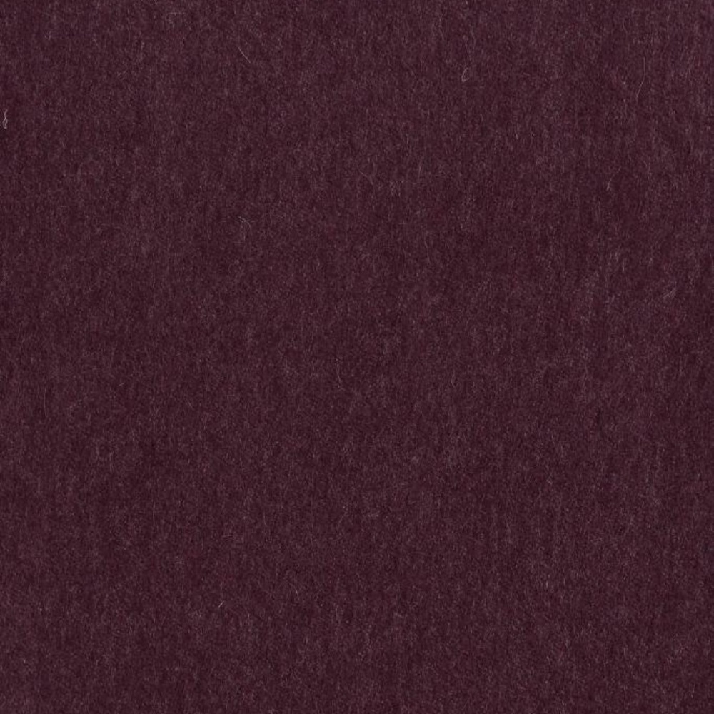 $198 - Qi Unisex Cashmere Burgundy/Grey Double Faced Fringe Scarf 70" L x 14" W - Picture 3 of 5